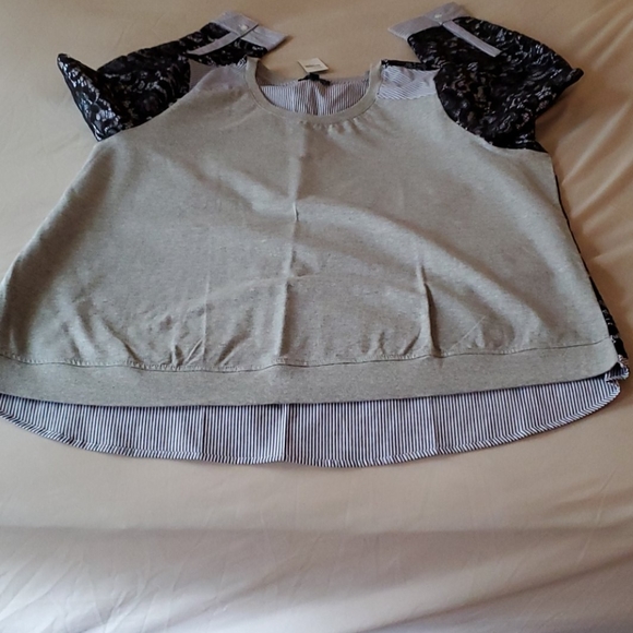 Lane Bryant Tops - Laced boyfriend shirt